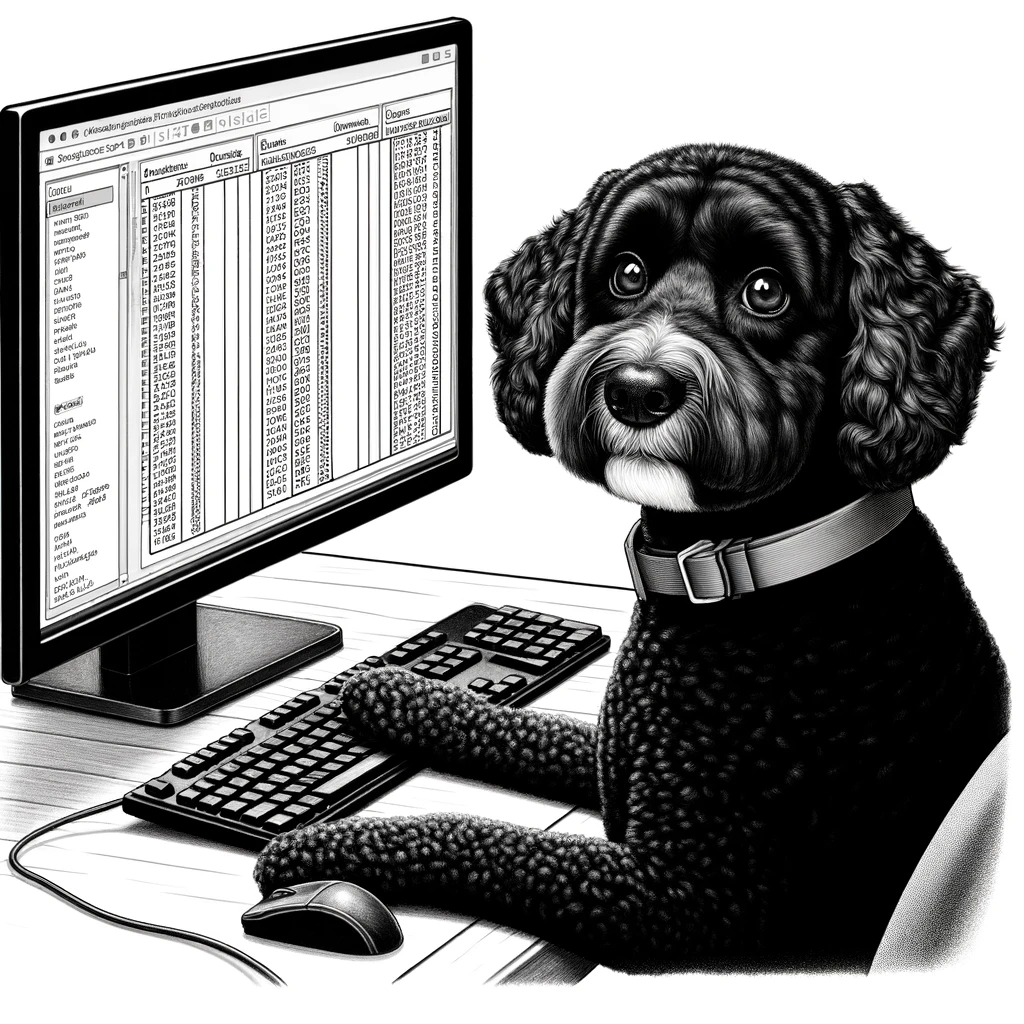 cavoodle working on a database