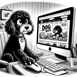 cavoodle with his niche website